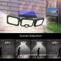 Hot Sale Waterproof Outdoor Motion Sensor Lamp Garden Wall Street Light Three Head Lights